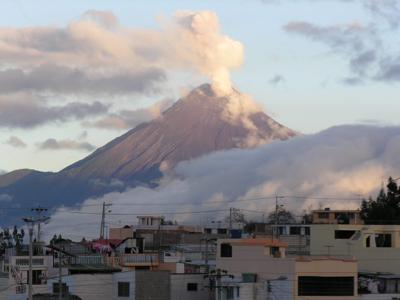 Tungurahua as seen from Ambato, Ecuador